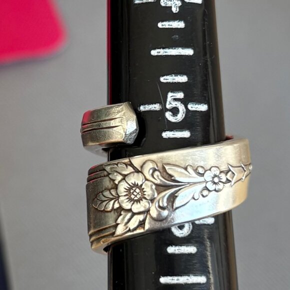Silver Plated Spoon Silverware Ring Size 5.75 - Picture 10 of 12